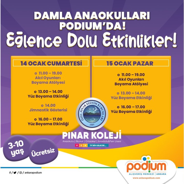 Podium’da Pınar Koleji’ni misafir ediyoruz! - Ankara Podium AVM